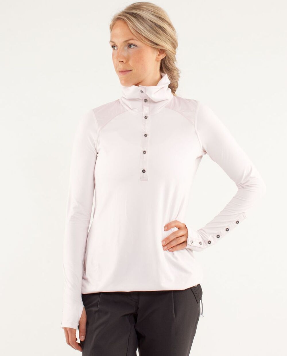 LULULEMON Neutral Pedal Power Long Sleeve Top X1 Women's Size 2 (XXS) 1333